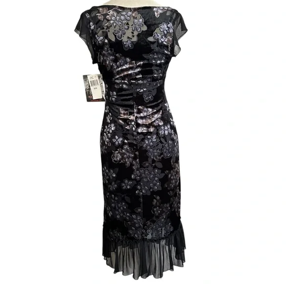 Rampage Vintage Y2K Black Burnout Velvet Dress W/ Original Tags Medium - Picture 4 of 13